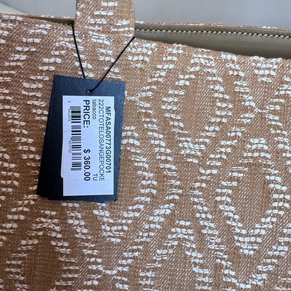 NWT MAJE Patterned Tote in Tobacco - Picture 7 of 15